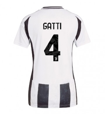 Juventus Federico Gatti #4 Primera Equipación Mujer 2024-25 Manga Corta